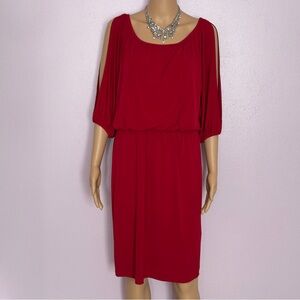 classic red dress by Dressbarn